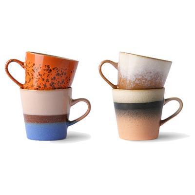 HKliving 70's mok (Ø8,5 cm) (set van 4) HKliving 70's mok (Ø8,5 cm) (set van 4)