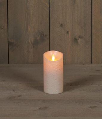 Kaars Parel Wax Rustiek Bewegende Vlam 7,5X15Cm 3Xaaa/Timer Anna's Collection - Annas collection