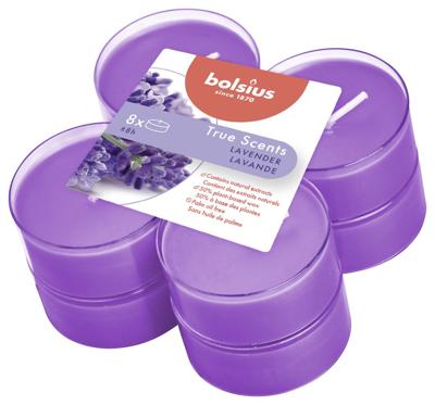 Bolsius maxilicht true scents lavender 8 stuks