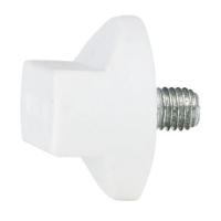 Wentex Pipe & Drape draaiknop M10x12 (ligger) wit - thumbnail