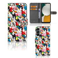 Samsung Galaxy A34 | Telefoonhoesje | Met pasjeshouder | Birds - thumbnail