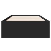 Bedframe bewerkt hout zwart 140x190 cm - thumbnail