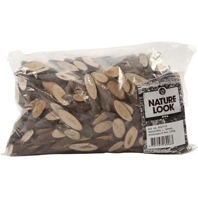Creativ Company Hout mix, l: 30 mm, dikte 6 mm, 230 gr/ 1 doos