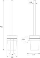 Emco Round Closetborstelgarnituur 8,9x10,9x42,5 cm Chroom - thumbnail