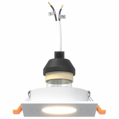 VidaXL Spotje 24 pcs wit 9 x 9 x 2 cm aluminium