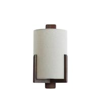 Light & Living Danish design wandlampLitto walnoot bruin met linnen - 3128743 - thumbnail