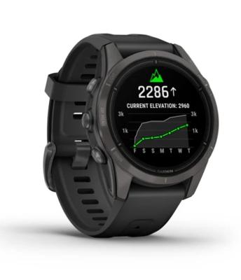 Garmin epix Pro (Gen 2) Sapphire Edition, 42 mm, hoogwaardige smartwatch, geavanceerde trainingstechnologie, ingebouwde zaklamp, zwart