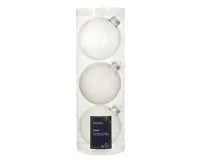 Decoris kerstballen glas 3st Zilver 10cm - thumbnail