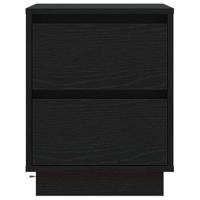 Nachtkastje met lade 2 pcs Zwart 39 x 34.5 x 50 cm Bewerkt hout - thumbnail