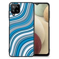 Samsung Galaxy A12 Back Case Waves Blue - thumbnail