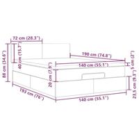 Bed met matras 140x190 cm stof blauw - thumbnail