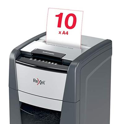 Rexel Optimum AutoFeed+ 225X Papierversnipperaar 225 vellen Micro cut 4 x 25 mm P-4 60 l Ook geschikt voor Paperclips, Nietjes, Creditcards - thumbnail