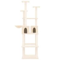VidaXL Kattenmeubel met sisal krabpalen 167 cm crèmekleurig - thumbnail