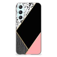 Samsung Galaxy S23 FE | TPU Hoesje | Zwart Roze Vormen - thumbnail