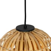 QAZQA Oosterse hanglamp zwart met naturel bamboe 3-lichts - Pua - thumbnail