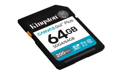 Kingston Technology Canvas Go! Plus 64GB SDXC Canvas Go Plus Gen4 200MB/s C10 UHS-I U3 V30 - thumbnail