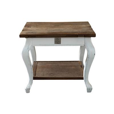 Rivièra Maison Bijzettafel Driftwood 60 x 60cm - Wit - Vierkant