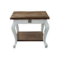 Rivièra Maison Bijzettafel Driftwood 60 x 60cm - Wit - Vierkant - thumbnail