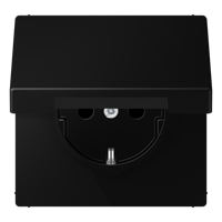 JUNG LS 1520 NBFKL SWM wandcontactdoos met klapdeksel LS990 grafiet mat zwart - thumbnail