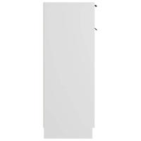 Badkamerkast 32x34x90 cm bewerkt hout wit - thumbnail