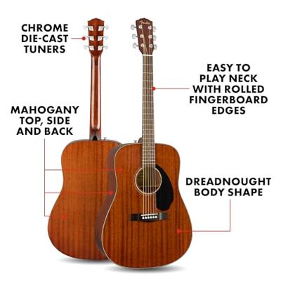 Fender Classic Design CD-60S All Mahogany akoestische westerngitaar