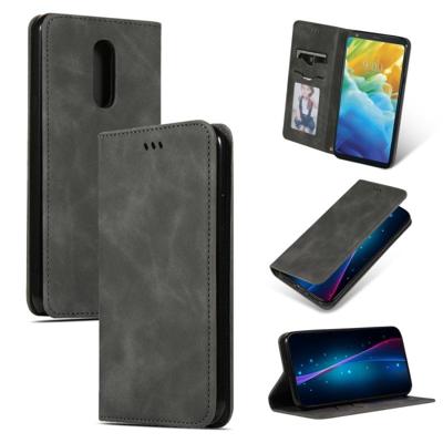 Retro huid voelen Business magnetische horizontale Flip lederen draagtas voor LG Stylo 5 (donkergrijs) Retro huid voelen Business magnetische horizontale Flip lederen draagtas voor LG Stylo 5 (donkergrijs)