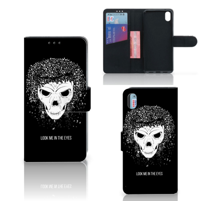 Telefoonhoesje met Naam Xiaomi Redmi 7A Skull Hair Telefoonhoesje met Naam Xiaomi Redmi 7A Skull Hair