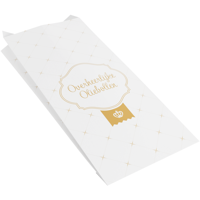 Zak | Oliebollenzak | Ersatzpapier | 1 pond | 14/ 4x33cm | Overheerlijk | goud/wit | 10 kg - thumbnail