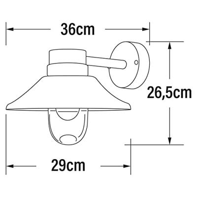 Konstsmide Vega 428-320 Buitenlamp (wand) E27 60 W Gegalvaniseerd