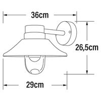 Konstsmide Vega 428-320 Buitenlamp (wand) E27 60 W Gegalvaniseerd - thumbnail