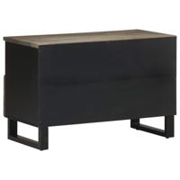 Tv-meubel 70x33x46 cm massief mangohout zwart - thumbnail