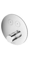 Hotbath Douchethermostaat Cobber Inbouw 2 Pushbuttons Rond Geborsteld Messing PVD - thumbnail