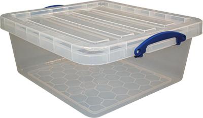 Really Useful Box opbergdoos 31,5 l, nestbaar, transparant Really Useful Box opbergdoos 31,5 l, nestbaar, transparant