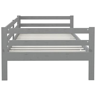 VidaXL Slaapbank massief grenenhout grijs 90x200 cm