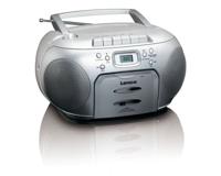 Lenco SCD-420SI Portable stereo FM Radio CD - Draagbare Cassettespeler met Auto stop - CD-speler met LCD scherm en Programmeerbaar geheugen - Grijs - thumbnail