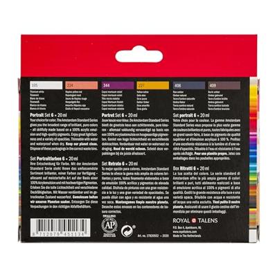 Bruynzeel Amsterdam standard series acrylverf portret set 20ml, 6dlg. - thumbnail