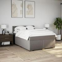 Boxspring met matras stof taupe 140x200 cm - thumbnail