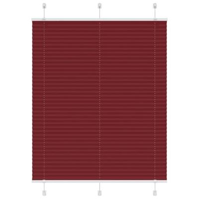 Pliss rolgordijn 110x150cm stofbreedte 109,4cm bordeauxrood - thumbnail