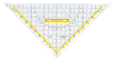 Aristo AR-1650/4 Tekendriehoek 25cm Met Afneembare Greep