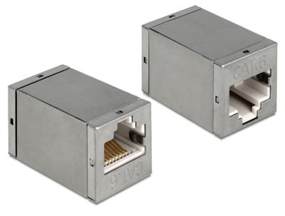Delock RJ45 Netwerk Adapter [1x RJ45-bus - 1x RJ45-bus] Grijs