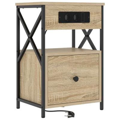 Nachtkastje 2 pcs Sonoma Eiken 40 x 31 x 60 cm Bewerkt hout