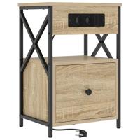 Nachtkastje 2 pcs Sonoma Eiken 40 x 31 x 60 cm Bewerkt hout - thumbnail