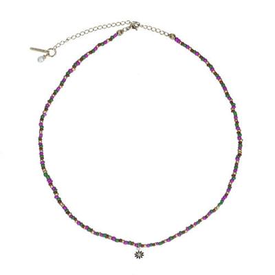 Sacha ketting groen/paars