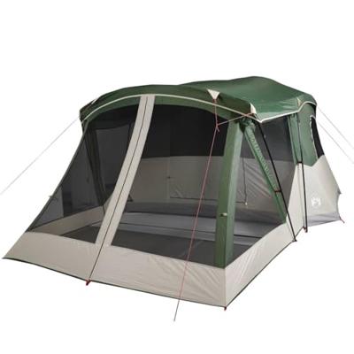 VidaXL Tent met luifel 4-persoons waterdicht groen