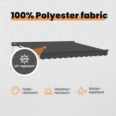 VidaXL Inklapbaar zonnescherm antraciet 350 x 250 cm