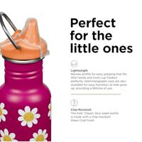 Klean Kanteen Kinder drinkfles met sippydop - happy flowers - 355ml - thumbnail