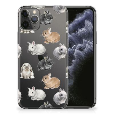 TPU Hoesje voor Apple iPhone 11 Pro Konijntjes TPU Hoesje voor Apple iPhone 11 Pro Konijntjes