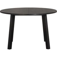 WOOOD Uitschuifbare Ronde Eettafel 'Lange Jan' Eiken, 120-200 x 120cm, kleur blacknight - thumbnail