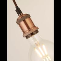 Searchlight Landelijke pendelSuspi roodkoper met zwart - 7461CU - thumbnail