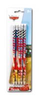 Disney potloden Cars hout rood 5 stuks - thumbnail
